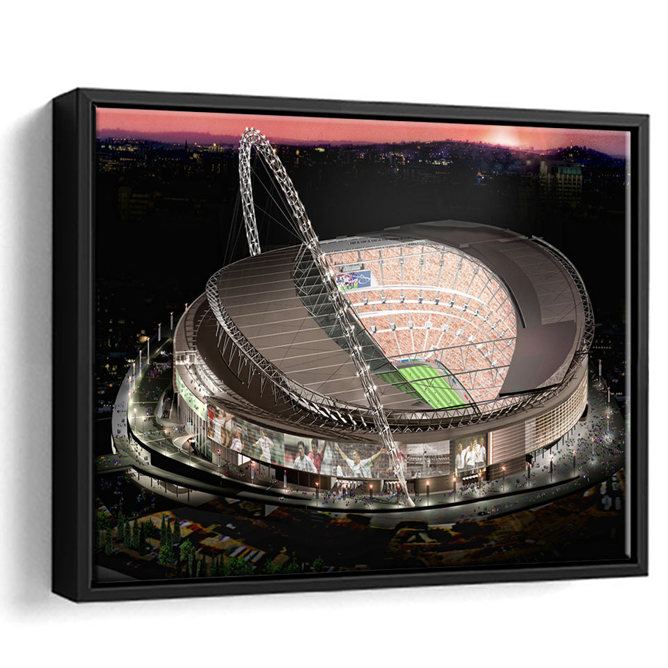 Wembley Stadium, Football Stadium Framed Canvas Prints Wall Art - Painting Canvas, Wall Decor,Floating Frame