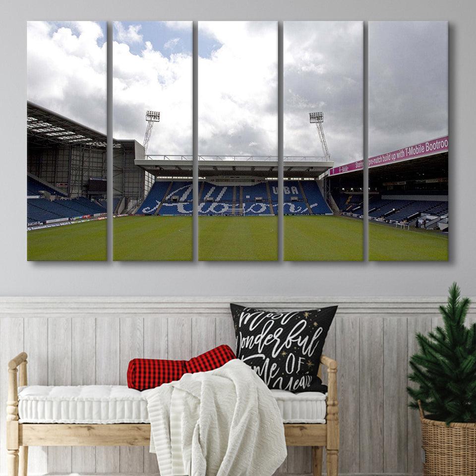 West Bromwich Albion Stadium Canvas Prints The Hawthorns Stadium Wall,Multi Panels B,Sport Stadium Art Prints, Fan Gift