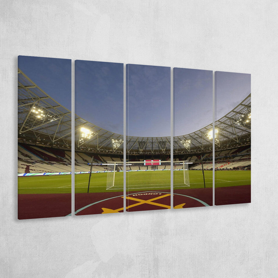 West Ham London Stadium, Stadium Canvas, Sport Art, Gift for him, Multi Panels B, Canvas Prints Wall Art Decor