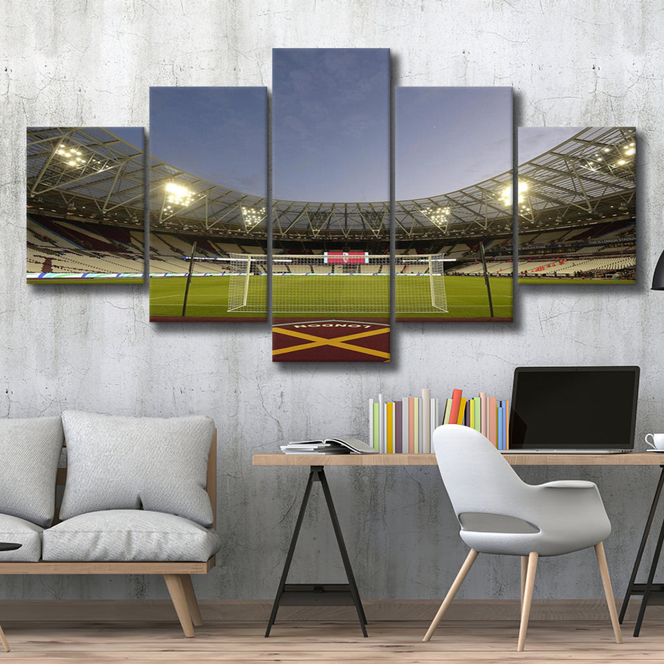 West Ham London Stadium, Stadium Canvas, Sport Art, Large Canvas, Multi Panels, Canvas Prints Wall Art Decor