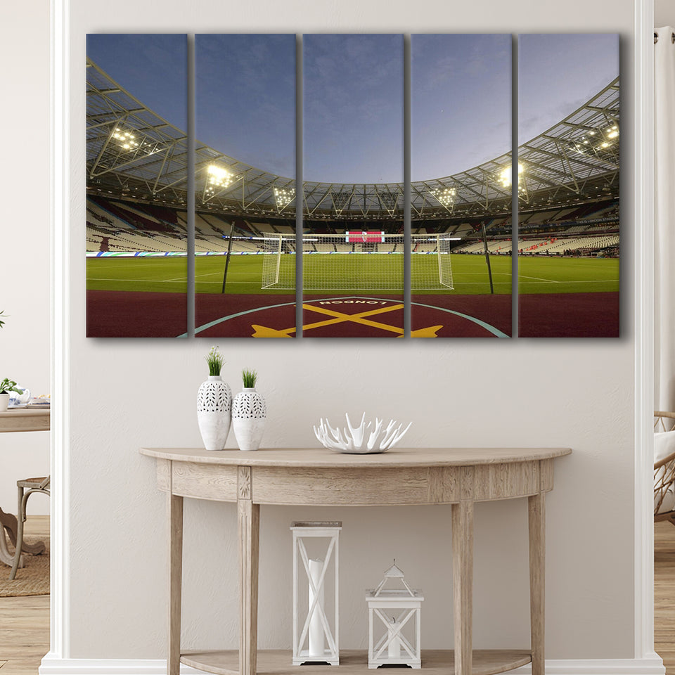 West Ham London Stadium, Stadium Canvas, Sport Art, Gift for him, Multi Panels B, Canvas Prints Wall Art Decor