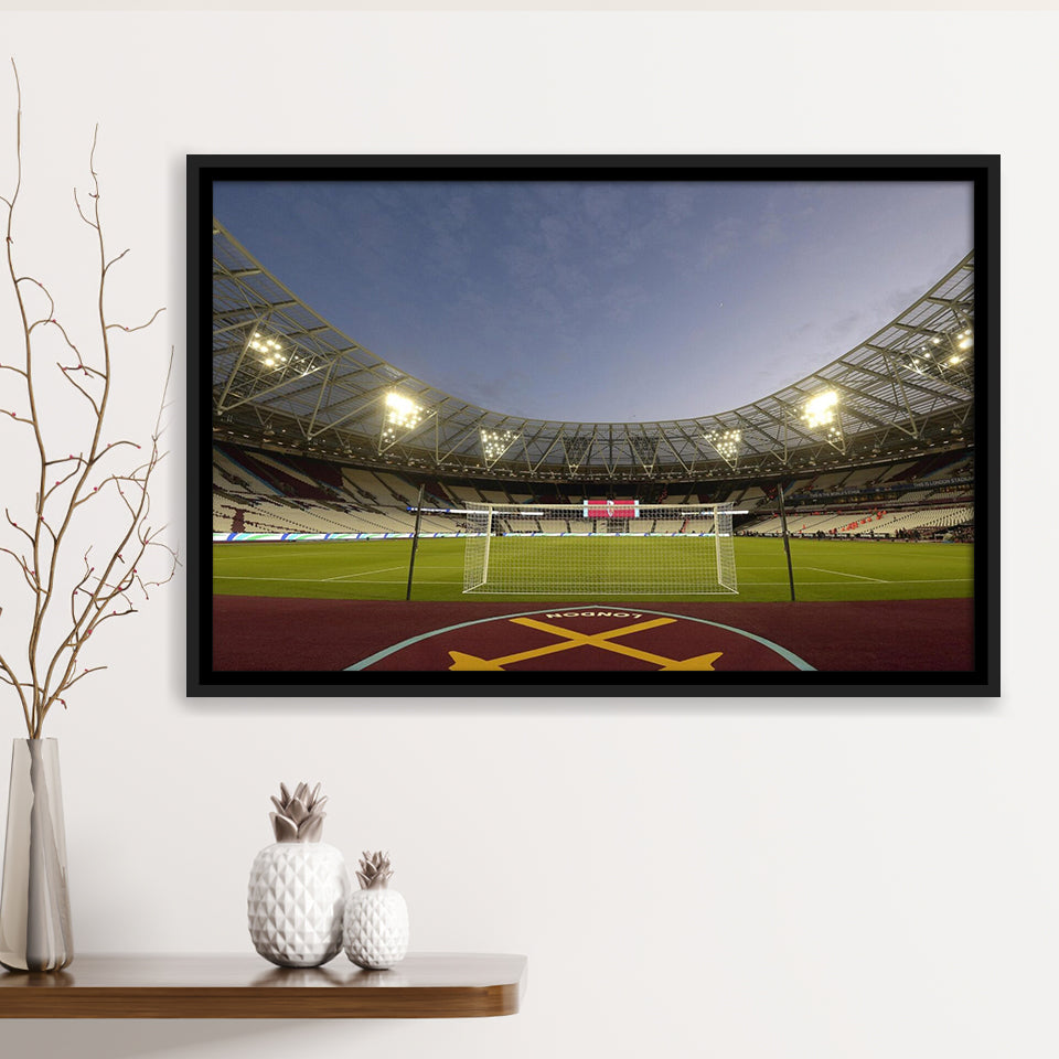 West Ham London Stadium, Stadium Canvas, Sport Art, Gift for him, Framed Canvas Prints Wall Art Decor, Framed Picture