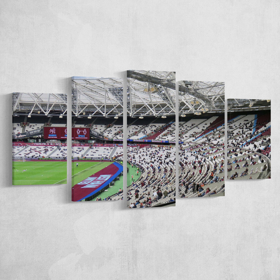 West Ham United Stadium Canvas Prints London Stadium Wall Art,Multi Panels,Sport Stadium Art Prints, Fan Gift