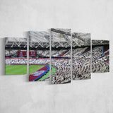 West Ham United Stadium Canvas Prints London Stadium Wall Art,Multi Panels,Sport Stadium Art Prints, Fan Gift