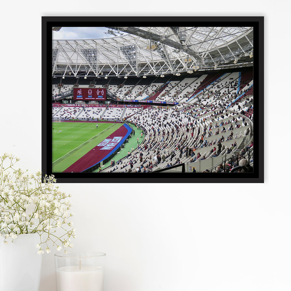 West Ham United Stadium Framed Canvas Prints London Stadium Wall Art,Sport Stadium Art Prints, Fan Gift