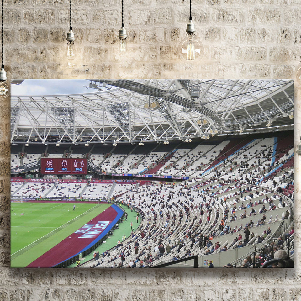 West Ham United Stadium Canvas Prints London Stadium Wall Art,Sport Stadium Art Prints, Fan Gift, Wall Decor