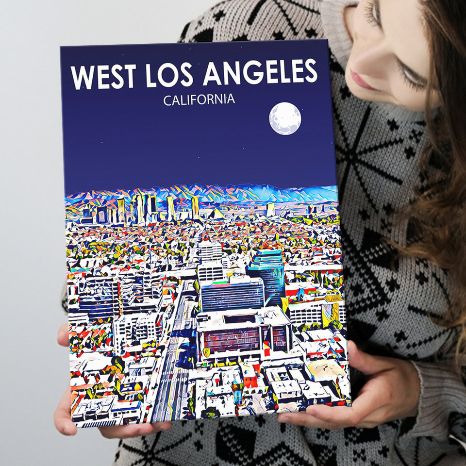West Los Angeles CA Art V1 ,City Art Print, Large Canvas, Canvas Print Wall Art Home Decor