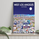 West Los Angeles CA Art V1 ,City Art Print, Large Canvas, Canvas Print Wall Art Home Decor