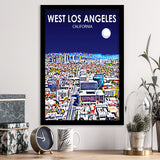 West Los Angeles CA Art V1, City Art Print, Framed Art Print Wall Art Home Decor, Framed Picture