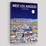 West Los Angeles CA Art V1 ,City Art Print, Large Canvas, Canvas Print Wall Art Home Decor