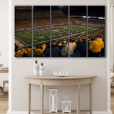 West Virginia Mountaineers Stadium Canvas Prints Milan Puskar Stadium,Multi Panels B,Sport Stadium Art Prints, Fan Gift