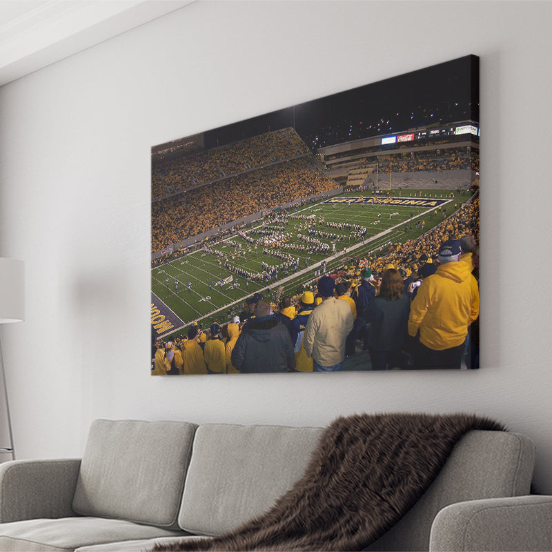 West Virginia Mountaineers Stadium Canvas Prints Milan Puskar Stadium,Sport Stadium Art Prints, Fan Gift, Wall Decor