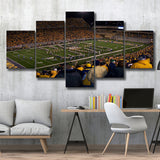 West Virginia Mountaineers Stadium Canvas Prints Milan Puskar Stadium,Multi Panels,Sport Stadium Art Prints, Fan Gift