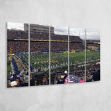 West Virginia Mountaineers Stadium Canvas Prints Milan Puskar Stadium,Multi Panels B,Sport Stadium Art Prints, Fan Gift