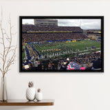 West Virginia Mountaineers Stadium Framed Canvas Prints Milan Puskar Stadium,Sport Stadium Art Prints, Fan Gift