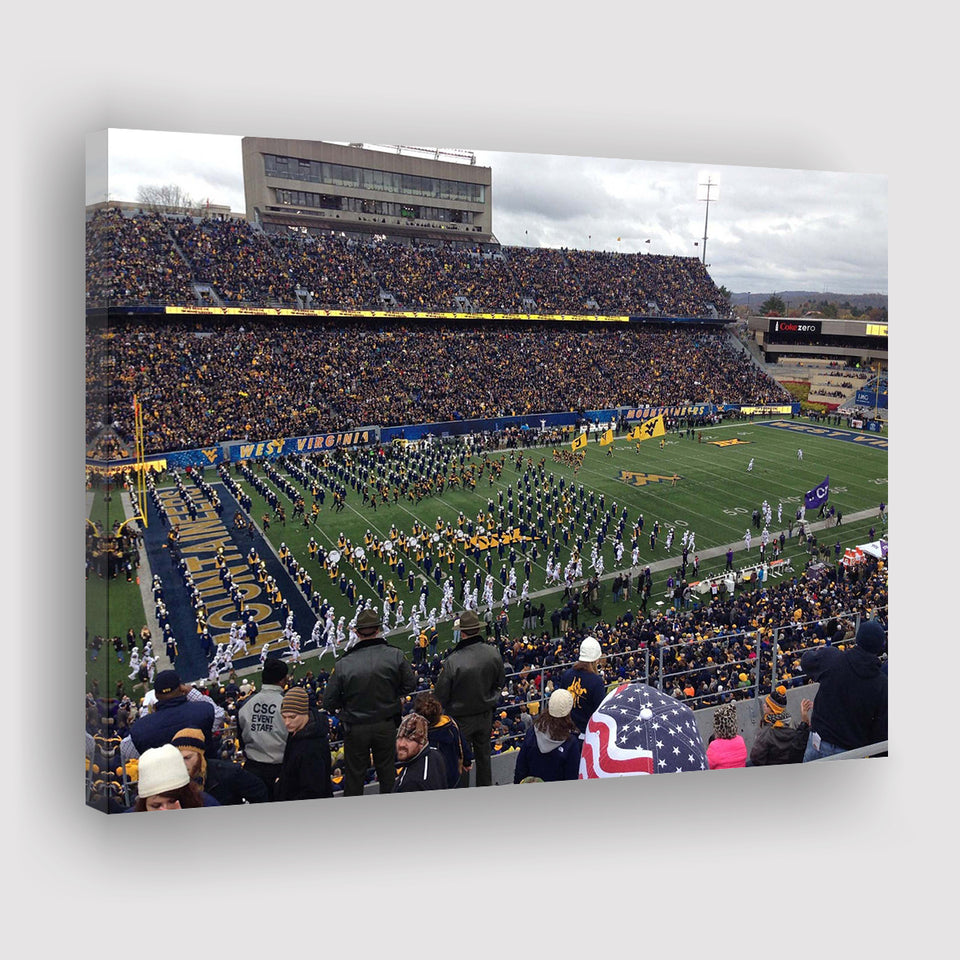 West Virginia Mountaineers Stadium Canvas Prints Milan Puskar Stadium,Sport Stadium Art Prints, Fan Gift, Wall Decor