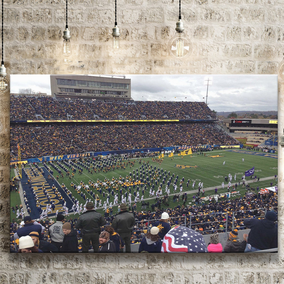 West Virginia Mountaineers Stadium Canvas Prints Milan Puskar Stadium,Sport Stadium Art Prints, Fan Gift, Wall Decor
