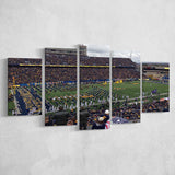 West Virginia Mountaineers Stadium Canvas Prints Milan Puskar Stadium,Multi Panels,Sport Stadium Art Prints, Fan Gift