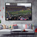 West Virginia Mountaineers Stadium Framed Canvas Prints Milan Puskar Stadium,Sport Stadium Art Prints, Fan Gift