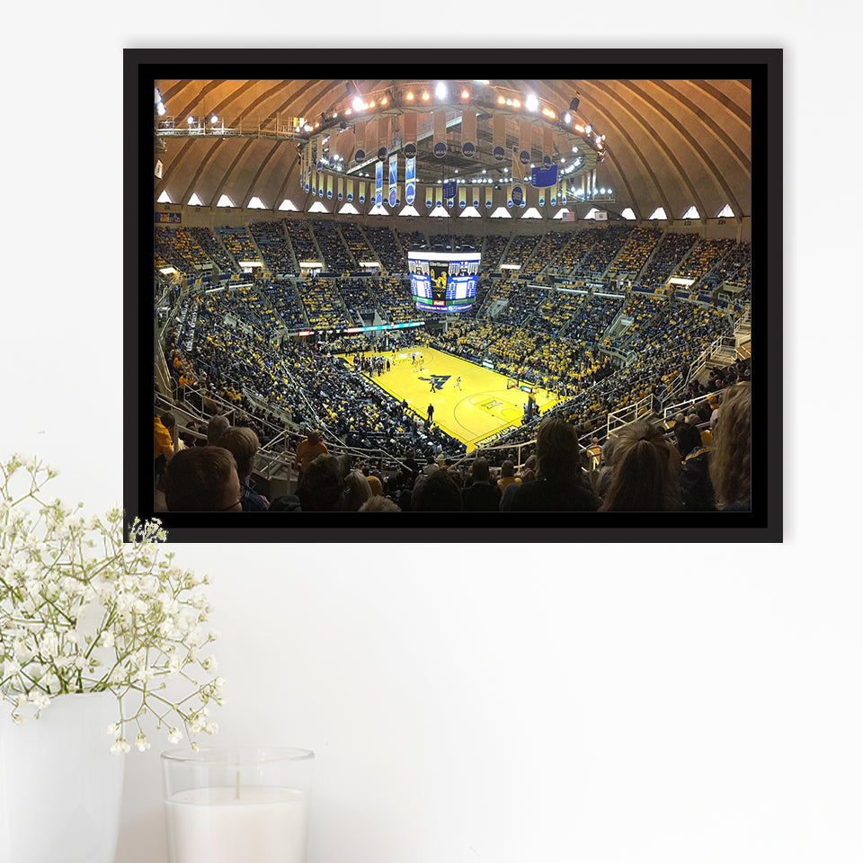 West Virginia Mountaineers Wall Art WVU Coliseum Stadium Framed Canvas Prints,Sport Stadium Art Prints, Fan Gift