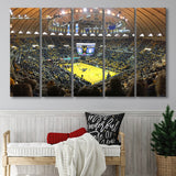 West Virginia Mountaineers Wall Art WVU Coliseum Stadium Canvas Prints,Multi Panels B,Sport Stadium Art Prints, Fan Gift