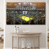 West Virginia Mountaineers Wall Art WVU Coliseum Stadium Canvas Prints,Multi Panels B,Sport Stadium Art Prints, Fan Gift
