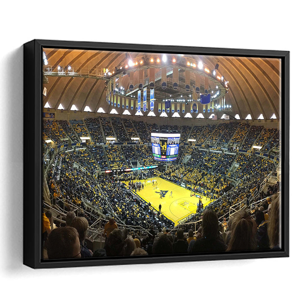 West Virginia Mountaineers Wall Art WVU Coliseum Stadium Framed Canvas Prints,Sport Stadium Art Prints, Fan Gift