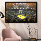 West Virginia Mountaineers Wall Art WVU Coliseum Stadium Framed Canvas Prints,Sport Stadium Art Prints, Fan Gift