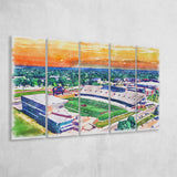 Western Kentucky Hilltoppers Houchens Industries Stadium Watercolor, 5 Pieces B,Canvas Prints Wall Art Decor