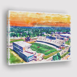 Western Kentucky Hilltoppers Houchens Industries Stadium Watercolor, Sport Art Prints Fan Gift, Canvas Prints Wall Art Decor