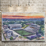 Western Michigan Broncos Waldo Stadium Watercolor, Sport Art Prints Fan Gift, Canvas Prints Wall Art Decor