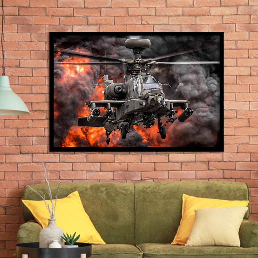 Westland Wah 64D Longbow Apache Framed Art Prints Wall Decor - Painting Art, Framed Picture, Ready to Hang