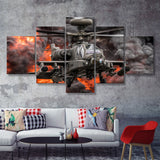 Westland Wah 64D Longbow Apache 5 Piece Canvas Prints Wall Art Decor - Painting Canvas, Multi Panels