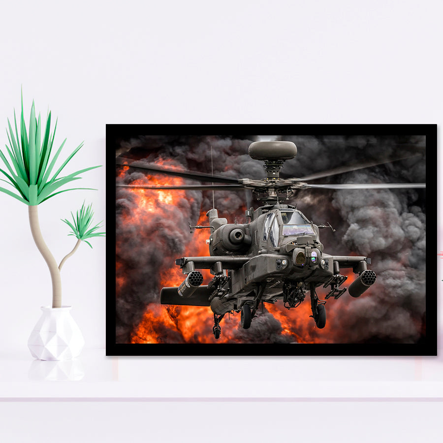 Westland Wah 64D Longbow Apache Framed Art Prints Wall Decor - Painting Art, Framed Picture, Ready to Hang