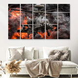Westland Wah 64D Longbow Apache 5 Piece B Canvas Prints Wall Art Decor - Painting Canvas, Multi Panels