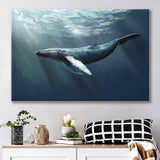 Whale In The Sea Ocean, Canvas Prints Wall Art Home Decor