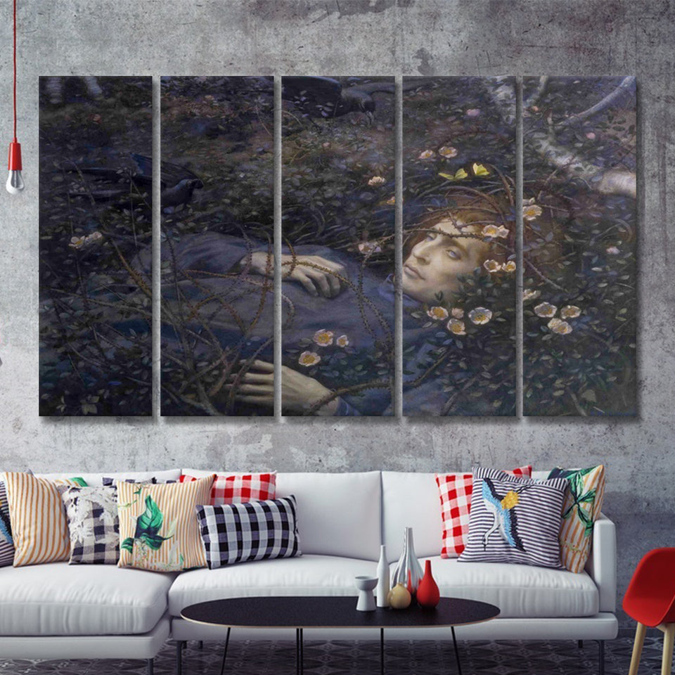 Whats In The Hollow By Hughes 5 Pieces B Canvas Prints Wall Art - Painting Canvas, Multi Panels,5 Panel, Wall Decor