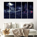 When The Halloween Is On The Go Multi 5 Pieces Canvas Prints Wall Art - Painting Canvas, Multi Panels, Wall Decor
