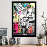 Where There Is Love There Is Life Ghandi Framed Art Print Wall Decor - Painting Art, Wall Art, Framed Picture, Black Frame