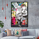 Where There Is Love There Is Life Ghandi Framed Art Print Wall Decor - Painting Art, Wall Art, Framed Picture, Black Frame