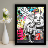 Where There Is Love There Is Life Ghandi Framed Art Print Wall Decor - Painting Art, Wall Art, Framed Picture, Black Frame