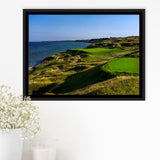 Whistling Straits Golf Resort, Straits Course Hole 03, Kohler, Wisconsin, Framed Canvas Prints Wall Art Decor, Floating Frame