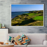 Whistling Straits Golf Resort, Straits Course Hole 03, Kohler, Wisconsin, Framed Canvas Prints Wall Art Decor, Floating Frame