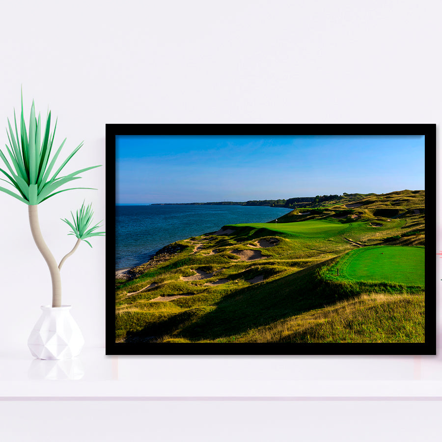 Whistling Straits Golf Resort, Straits Course Hole 03, Kohler, Wisconsin, Golf Sport Print, Framed Art Prints Home Decor