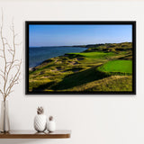Whistling Straits Golf Resort, Straits Course Hole 03, Kohler, Wisconsin, Framed Canvas Prints Wall Art Decor, Floating Frame