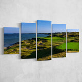 Whistling Straits Golf Resort, Straits Course Hole 03, Kohler, Wisconsin, Golf Art Print, 5 Panels Canvas Prints Wall Art