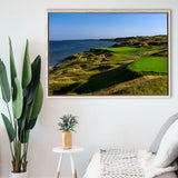Whistling Straits Golf Resort, Straits Course Hole 03, Kohler, Wisconsin, Framed Canvas Prints Wall Art Decor, Floating Frame