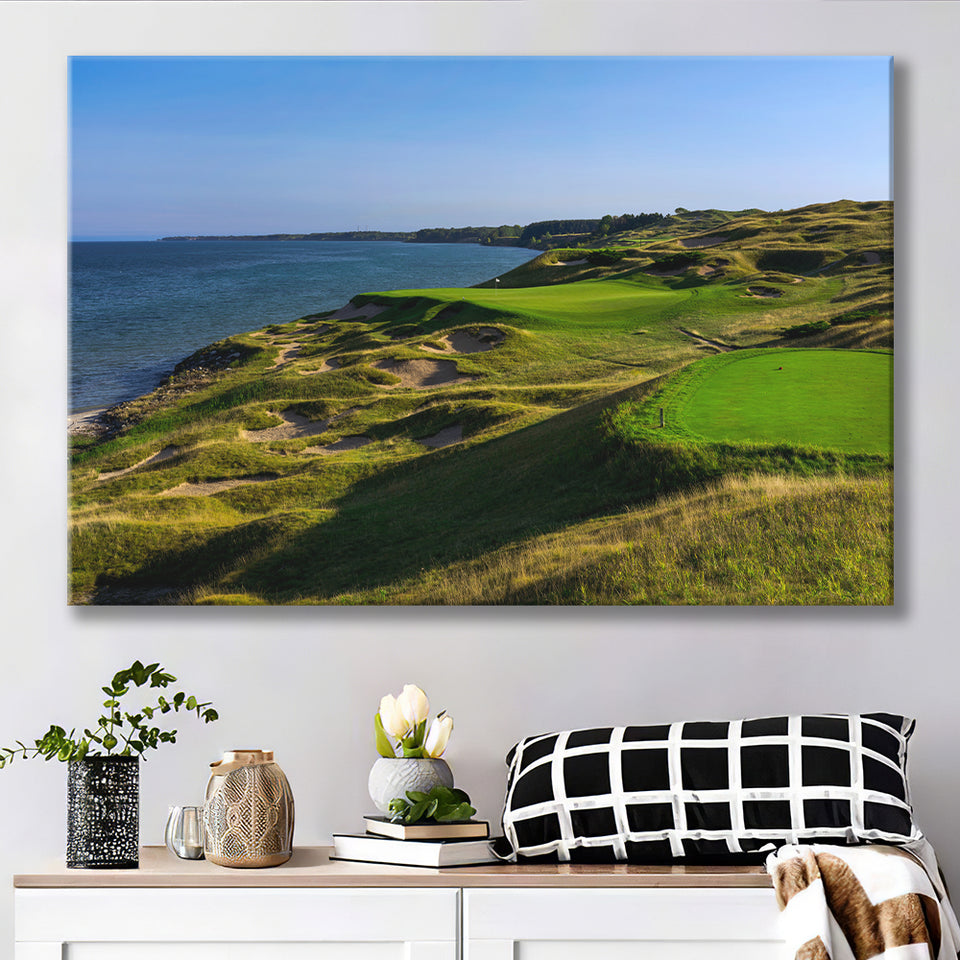 Whistling Straits Golf Resort, Straits Course Hole 03, Kohler, Wisconsin, Golf Art Print, Canvas Prints Wall Art Decor