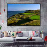 Whistling Straits Golf Resort, Straits Course Hole 03, Kohler, Wisconsin, Framed Canvas Prints Wall Art Decor, Floating Frame