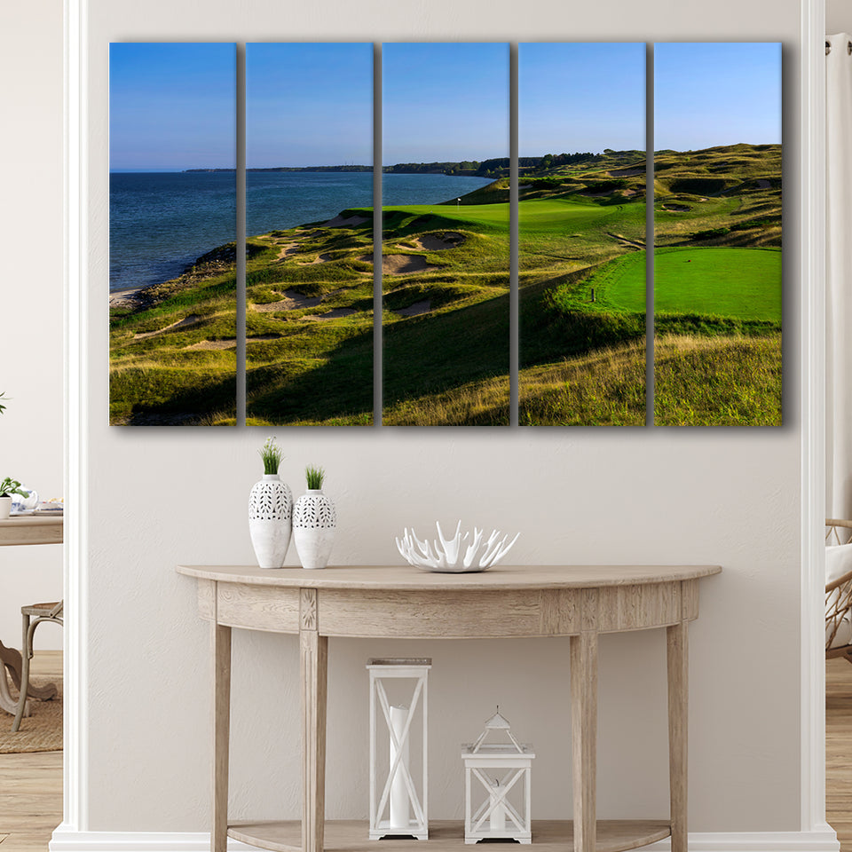 Whistling Straits Golf Resort, Straits Course Hole 03, Kohler, Wisconsin, 5 Panels Extra Large Canvas Prints Wall Art Decor